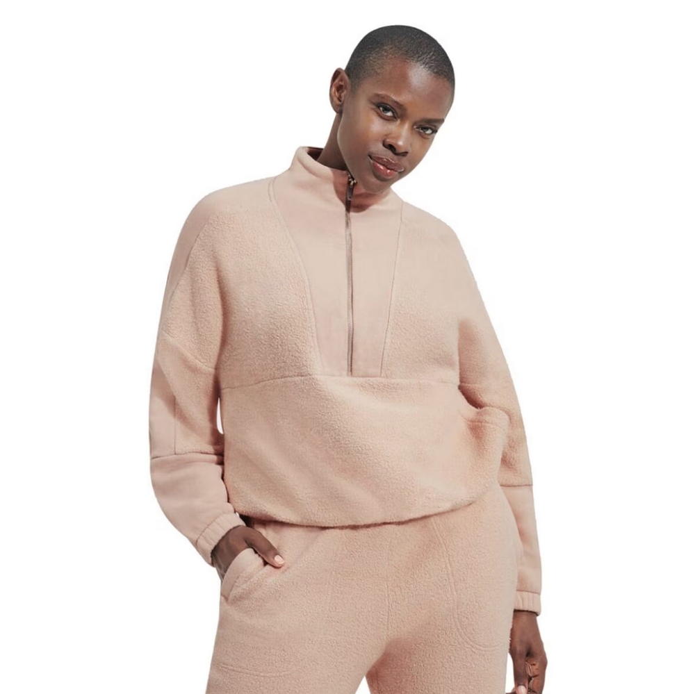 UGG New w/ Tags Elana Mixed 1/2 Zip Sweater Pullover med Xlarge Mock-Neck